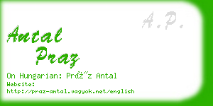 antal praz business card